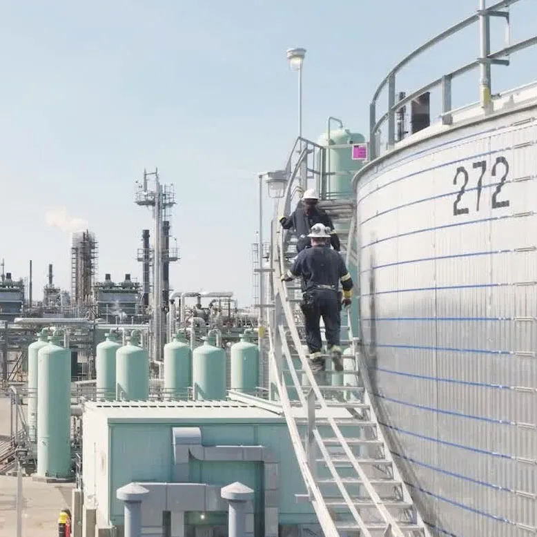 Tank filled with renewable low carbon feedstock at Cherry Point refinery
