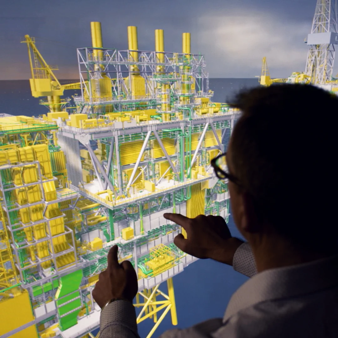 A digital twin of the Clair Ridge platform in the North Sea