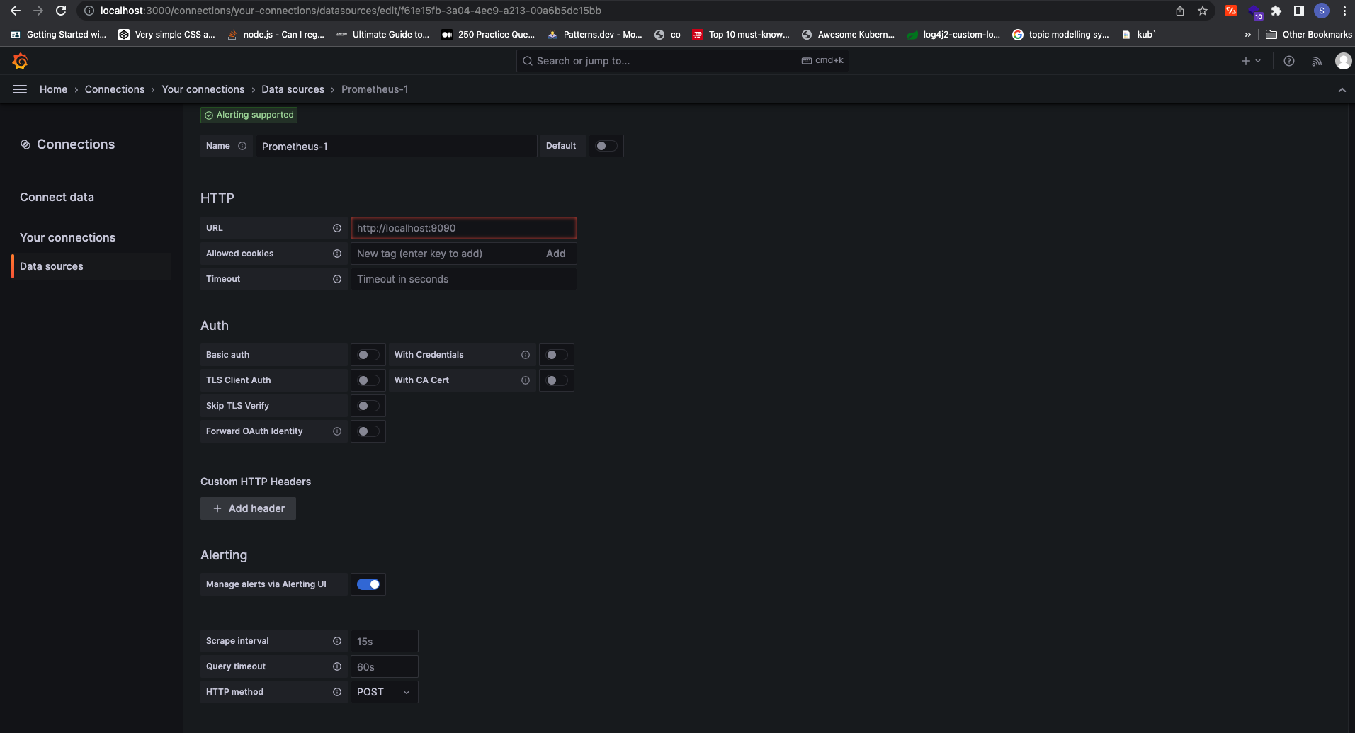 grafana-prometheous-connection