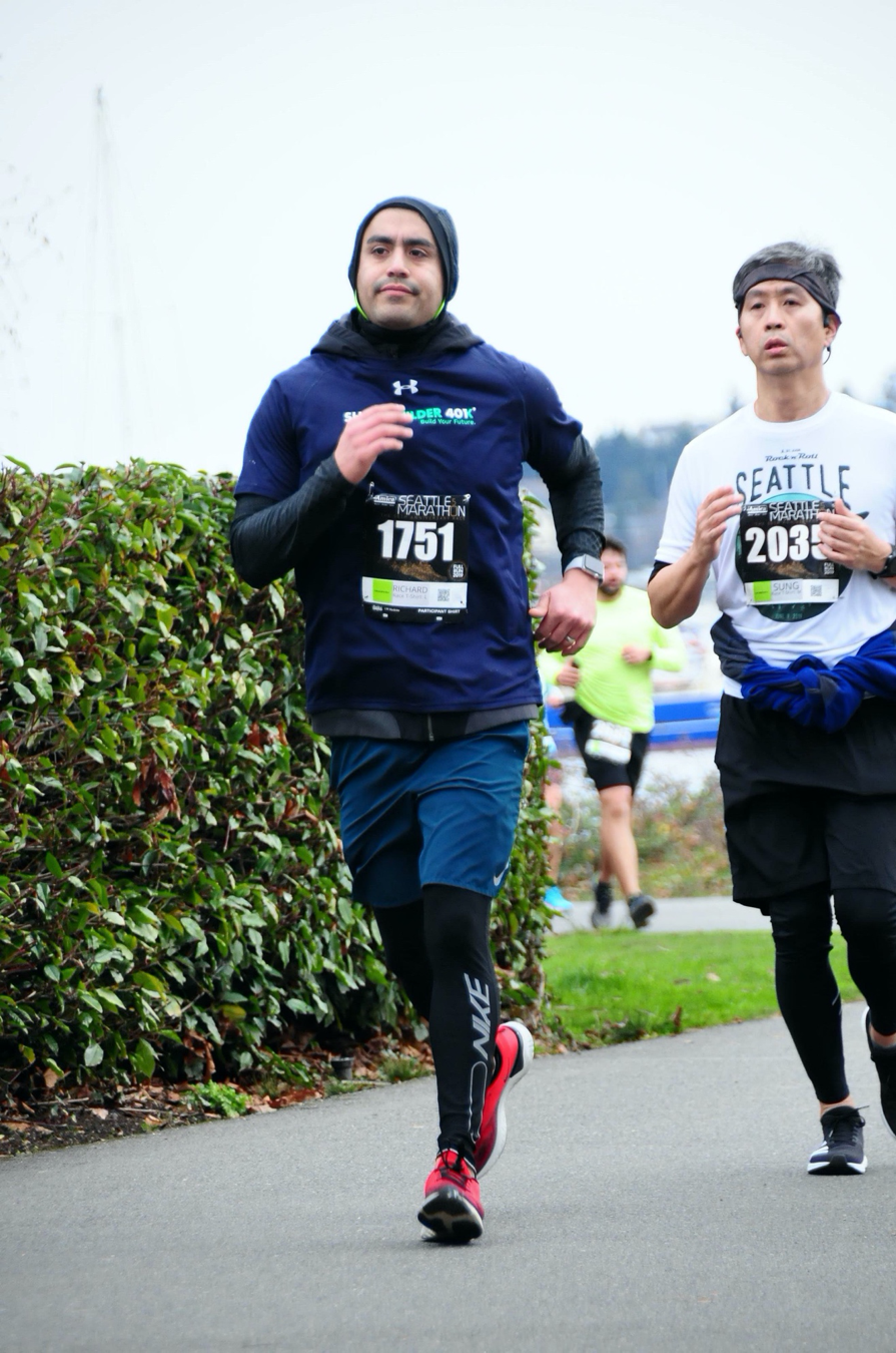 Richard running a Marathon