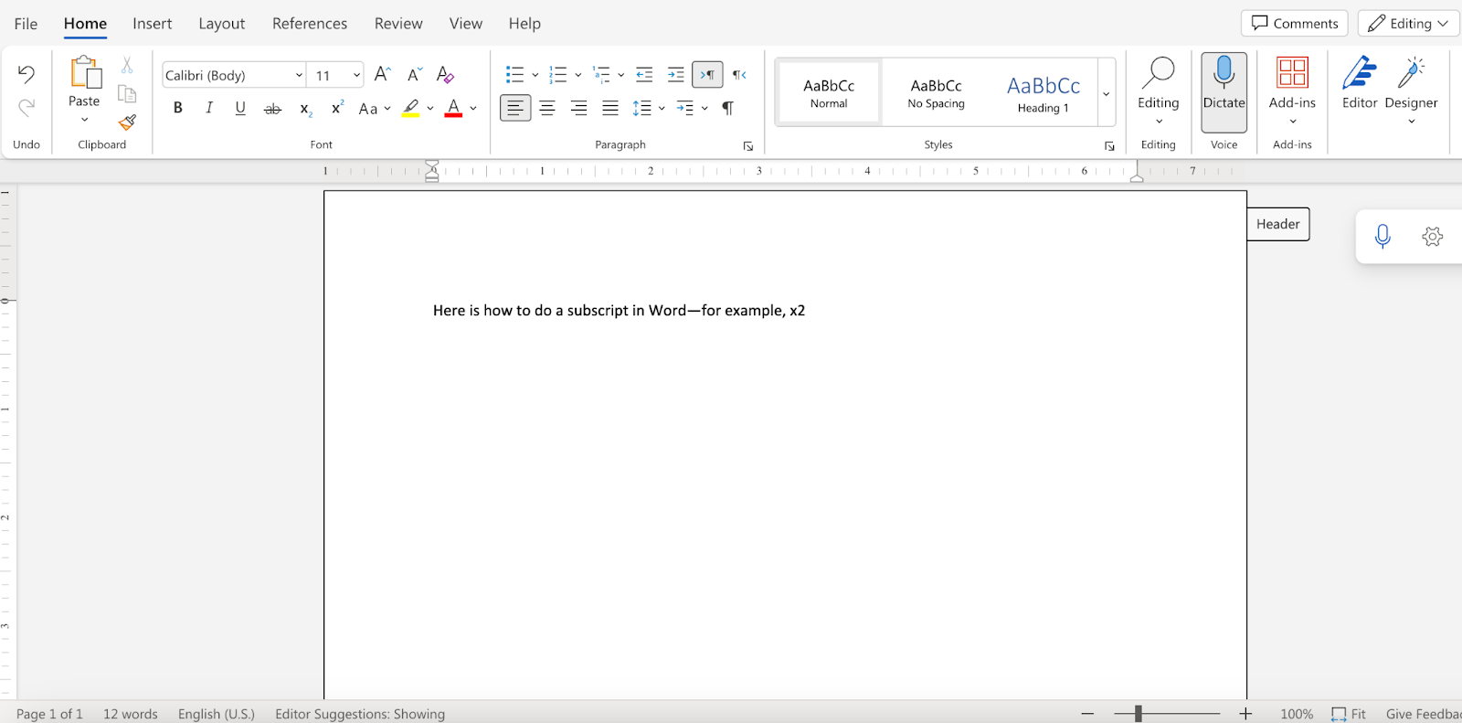 Open a new document in Word, and type the text you’d like to format.