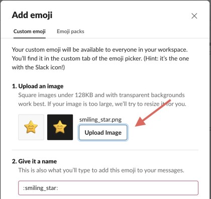 Upload the image from your computer screenshot for the blog article "How To Add a Custom Emoji to Slack"
