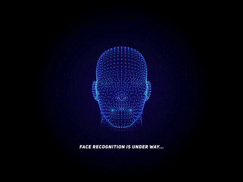 Facial recognition gif for the blog article "Biometric Authentication: What It Is and Why It Matters"