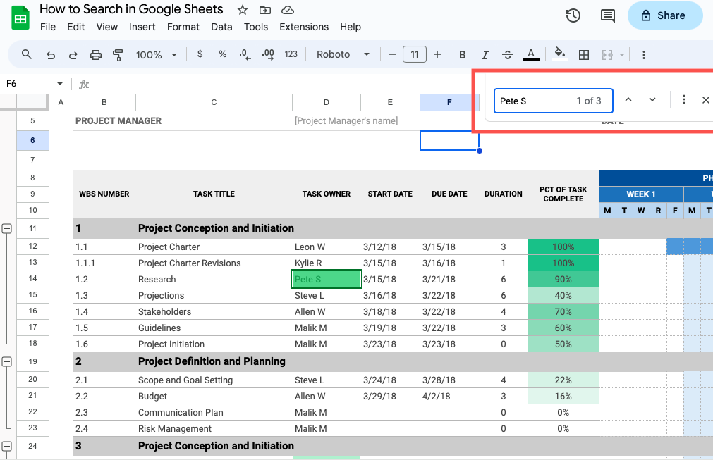 How To Search In Google Sheets | Capterra