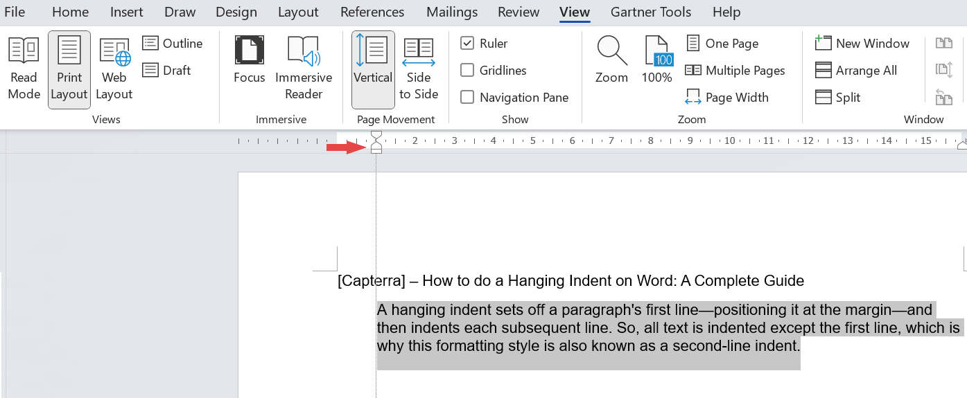 How To Do a Hanging Indent on Word | Capterra