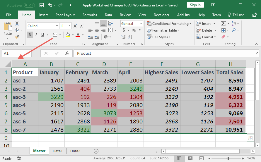 Right corner click screenshot for the blog article "How To Unhide Columns in Excel"