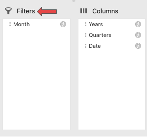 Screenshot of filter section in Excel for the blog article "How To Create a Pivot Table in Excel"