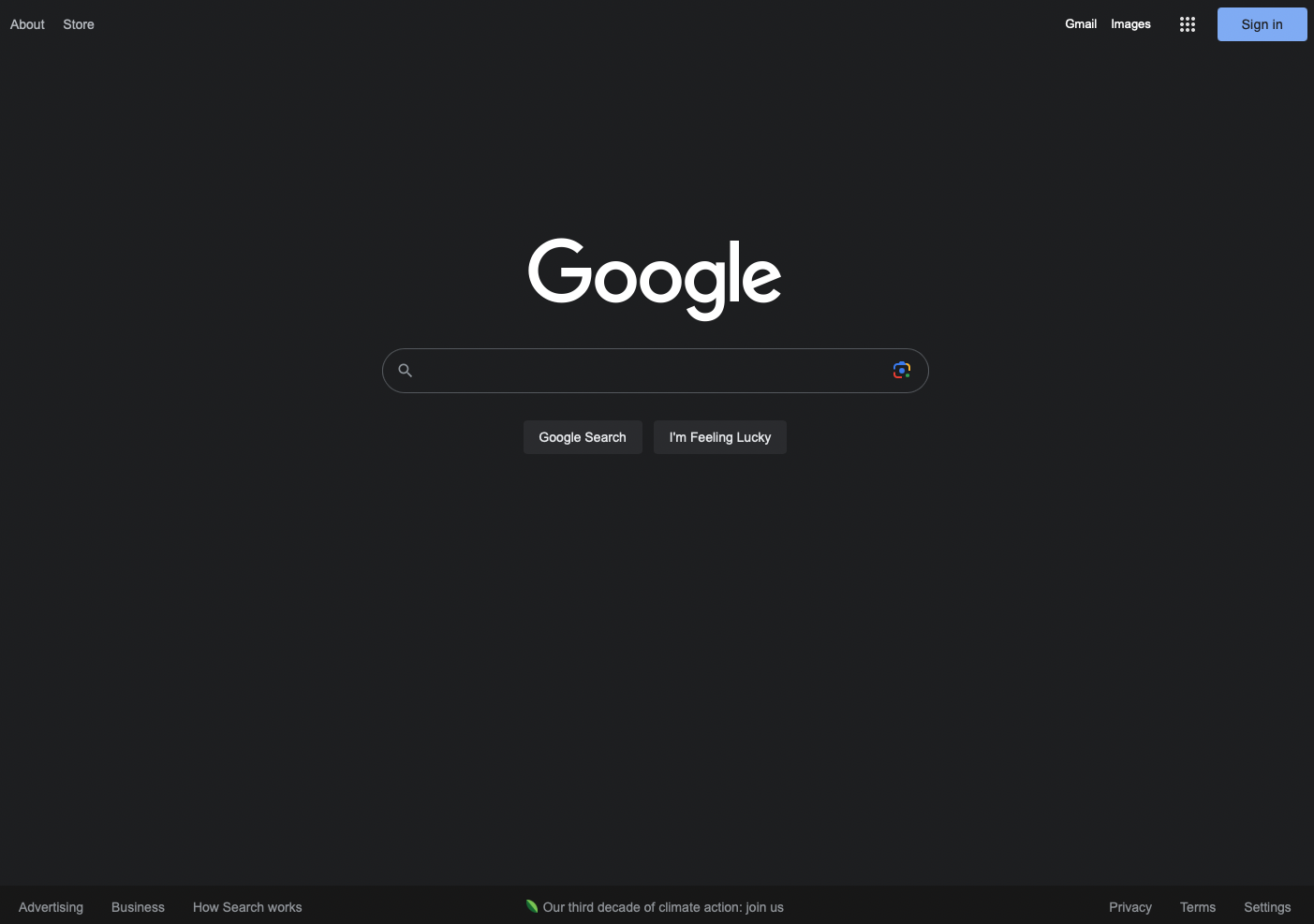 Google Search on desktop