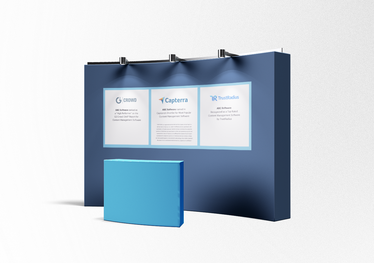 Example of an acceptable booth signage (booth)