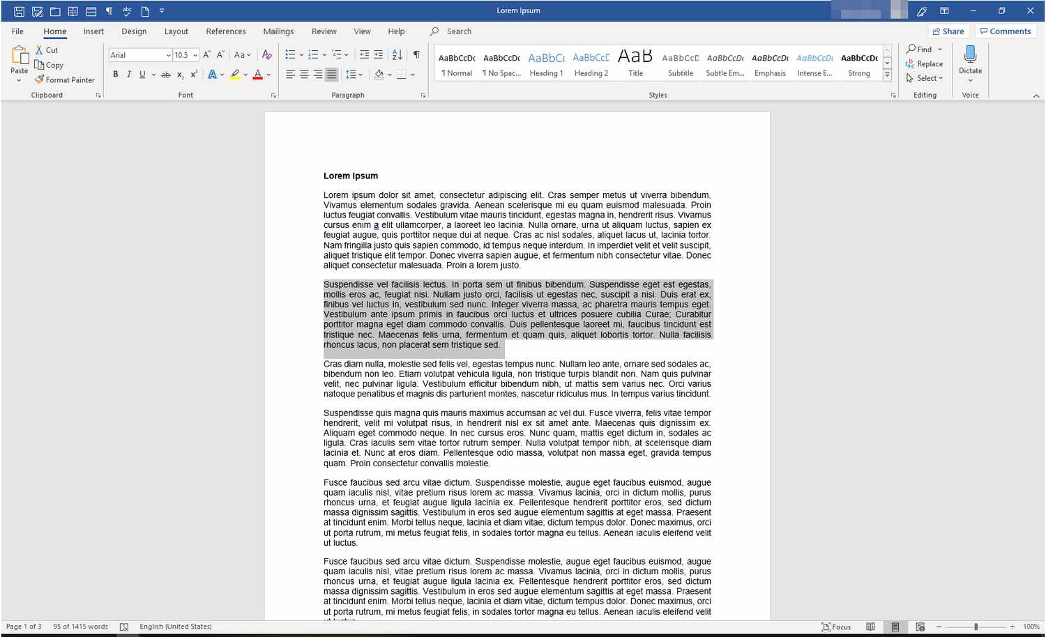 Doc editor in Microsoft Word screenshot for the blog article "How To Double Space in Word"