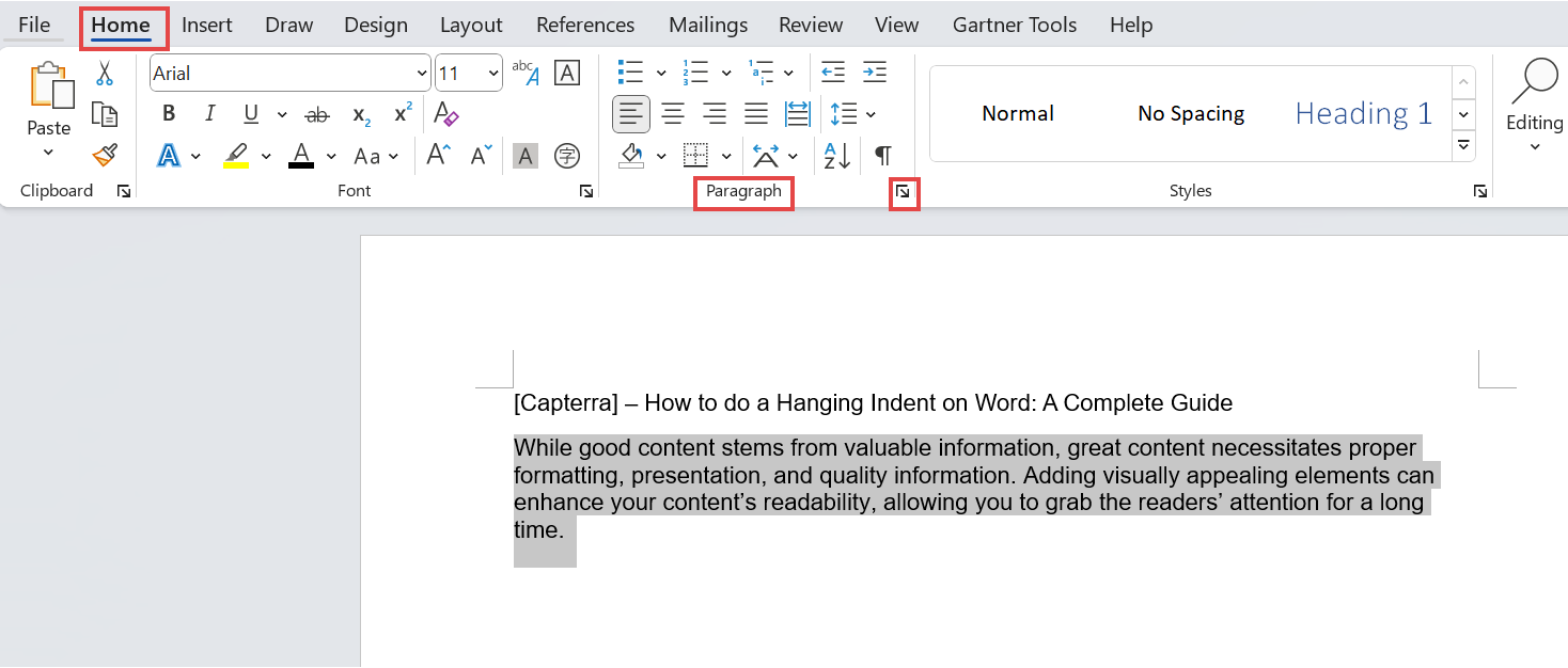 How To Do a Hanging Indent on Word | Capterra