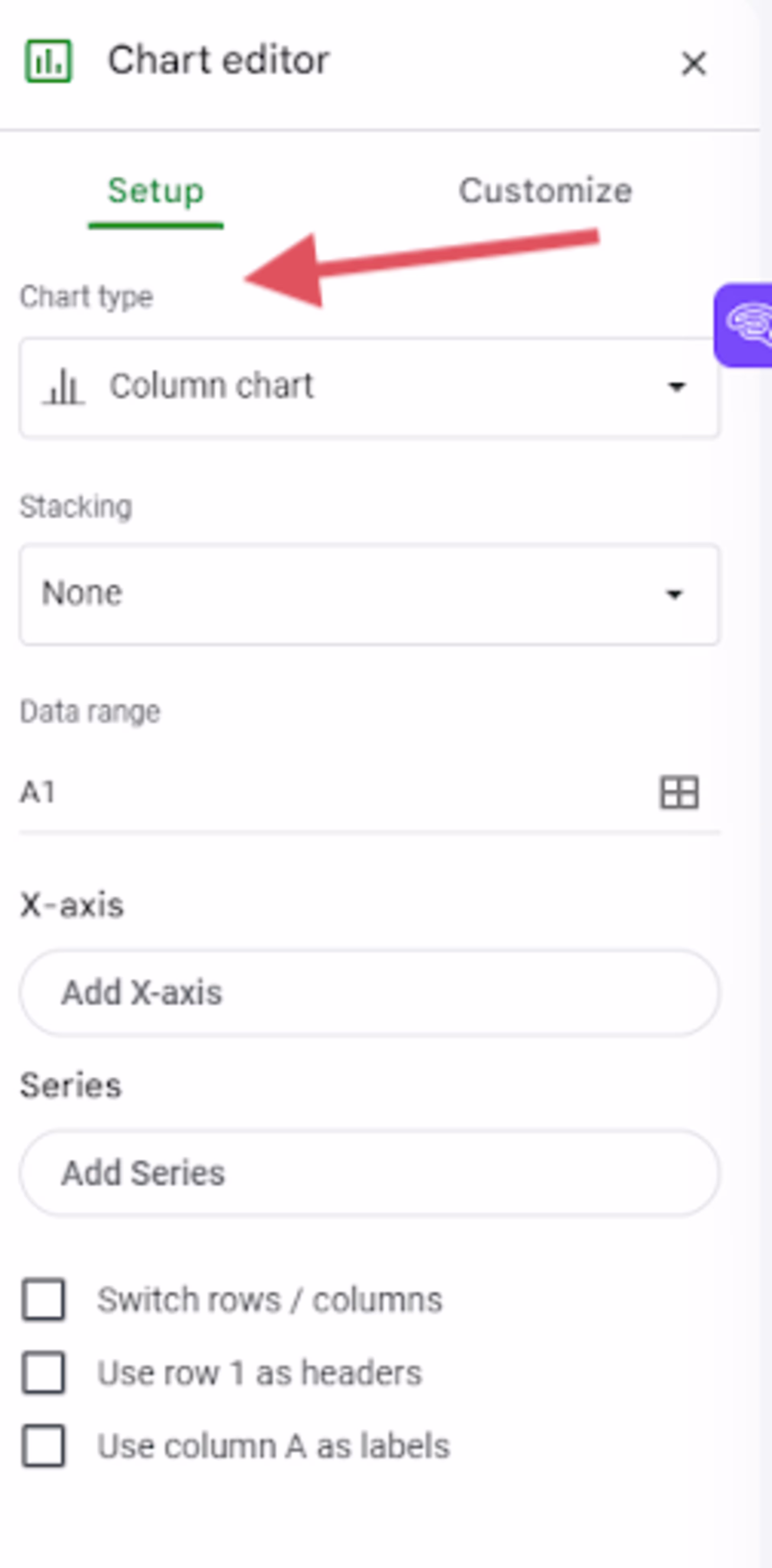 5th screenshot for the blog article "How To Make a Graph on Google Sheets"