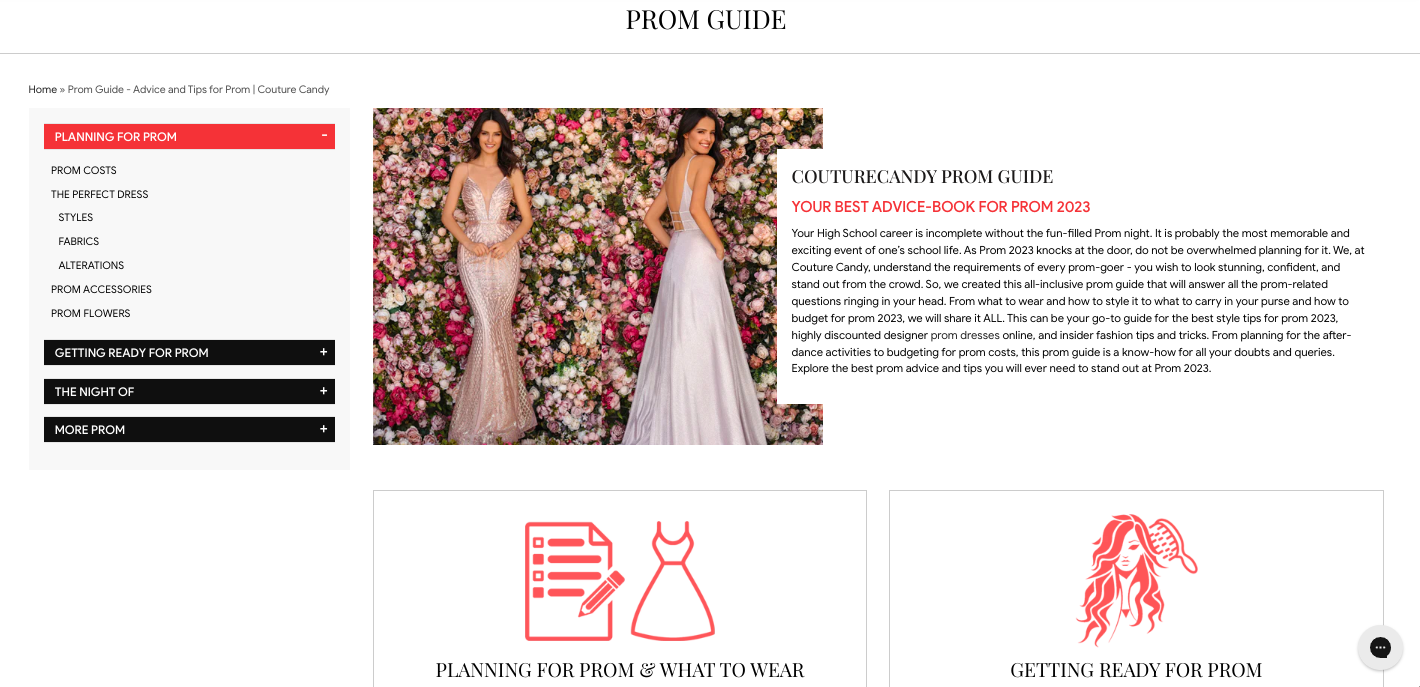 Couture Candy prom guide