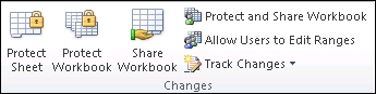 Screenshot of Protect Sheet in Excel