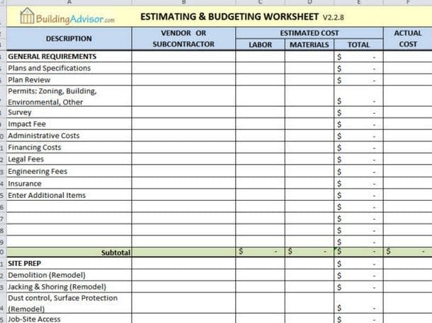 5 Free Construction Estimating Templates | Capterra