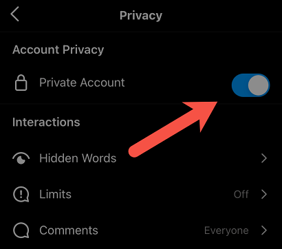 Toggle-your-account-to-private