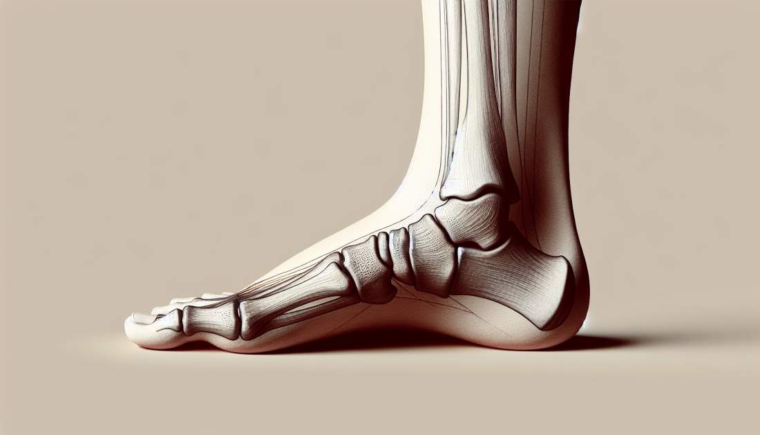 Illustration of a foot with collapsed arch