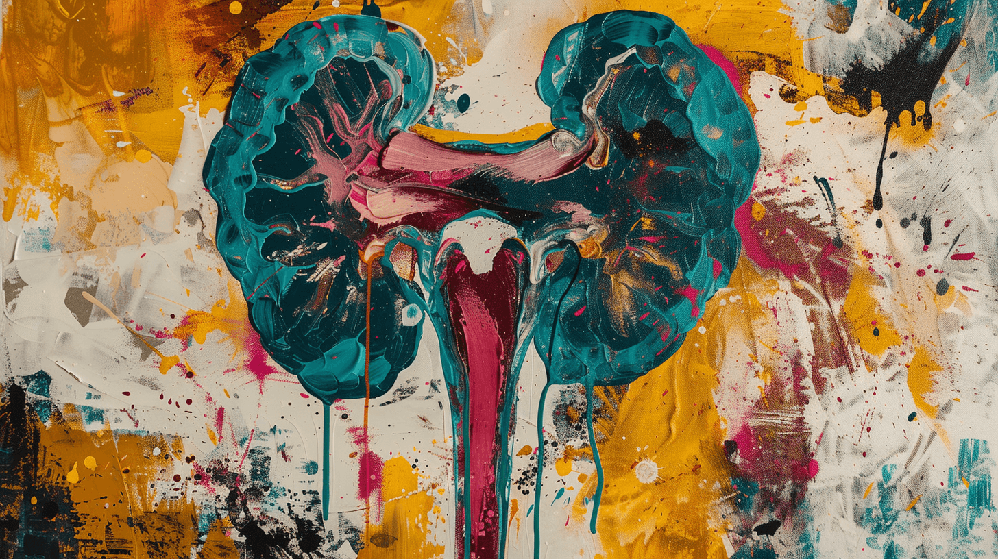 uterus in abstract impressionism