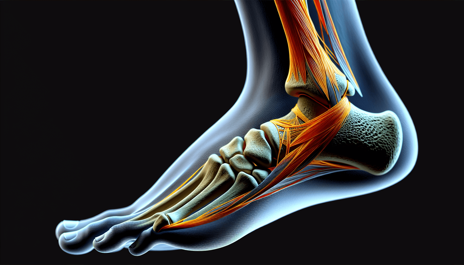 Achilles tendon anatomy illustration