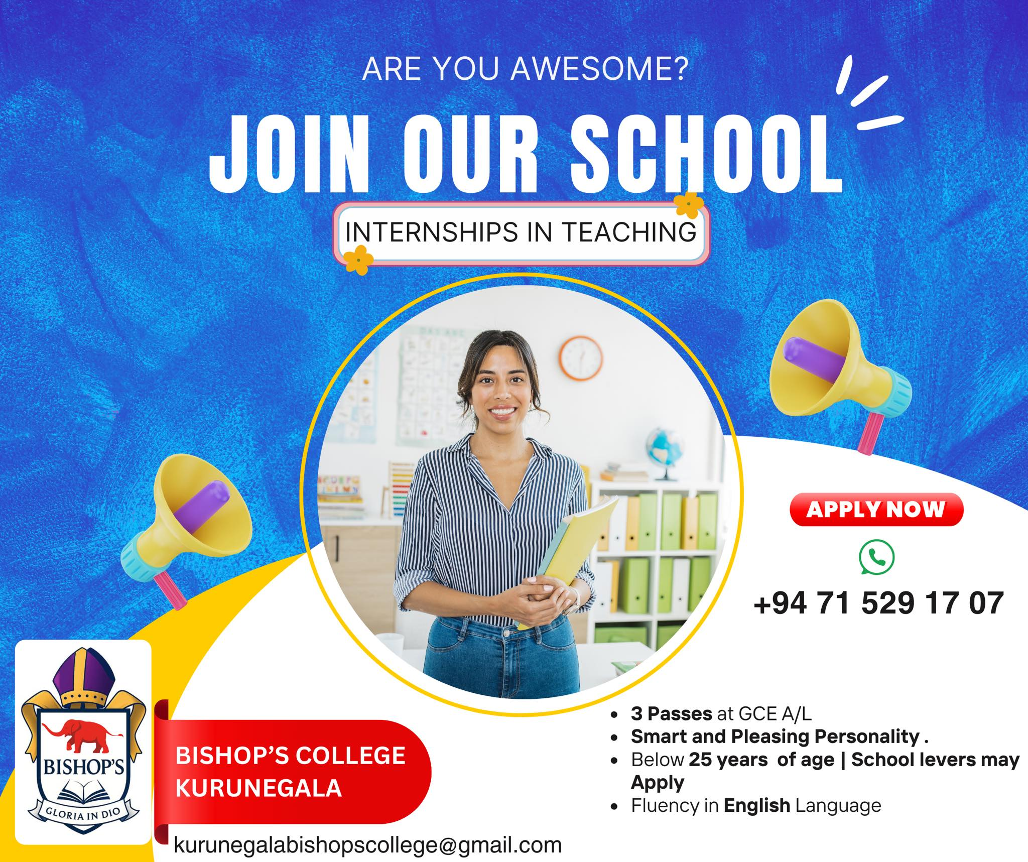 Teaching Intern (School Leavers Welcome)