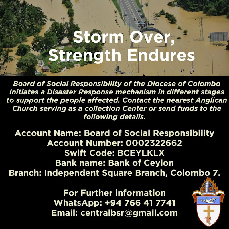 Diocese of Colombo Launches Disaster Response Initiative