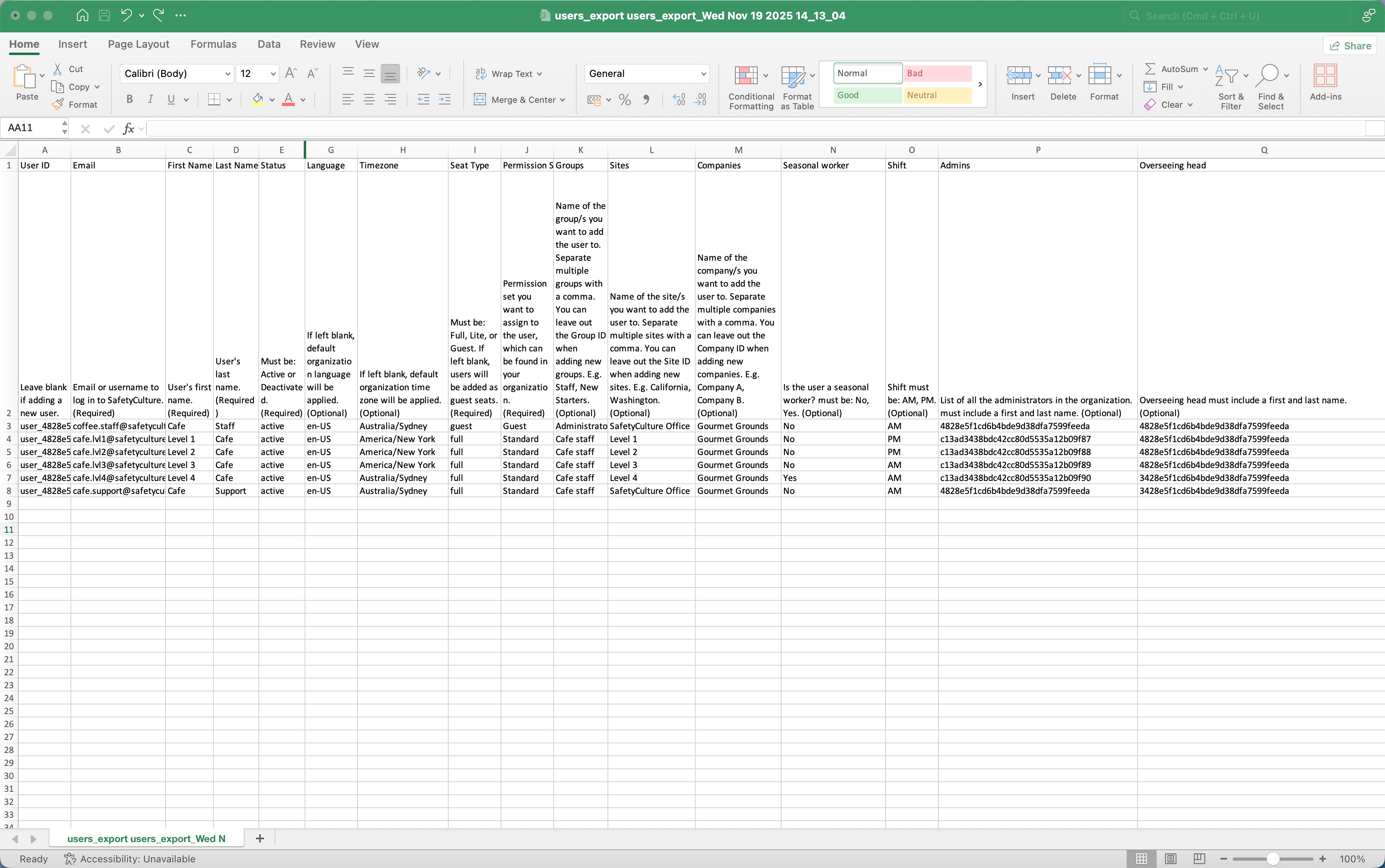 Ajoutez et gérez des utilisateurs de façon groupée à l'aide d'un fichier CSV.