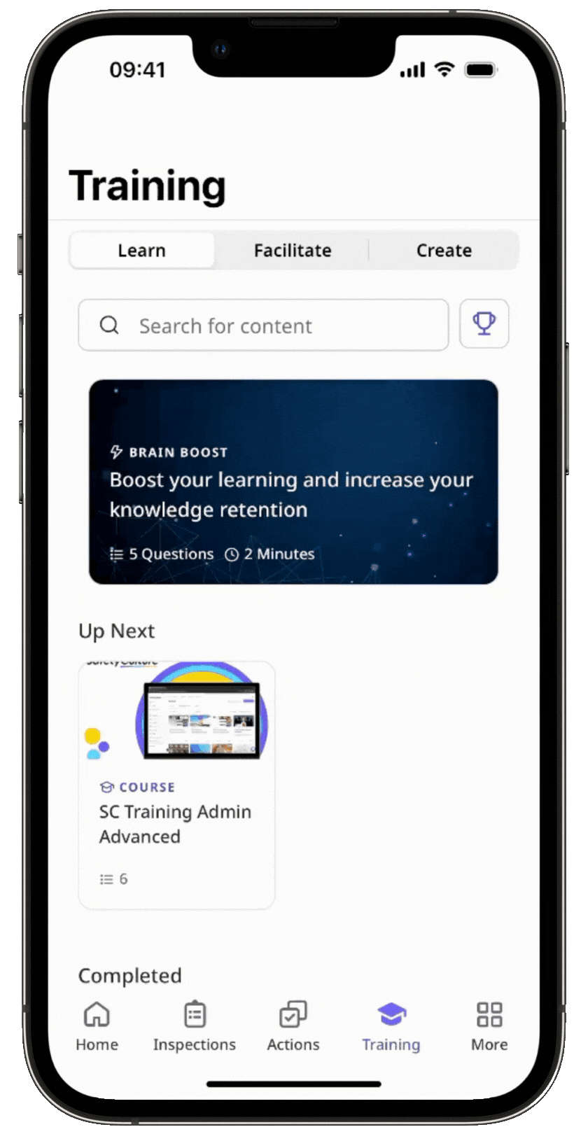 Mithilfe der Mobile-App abgeschlossene Lektionsfolien anzeigen.