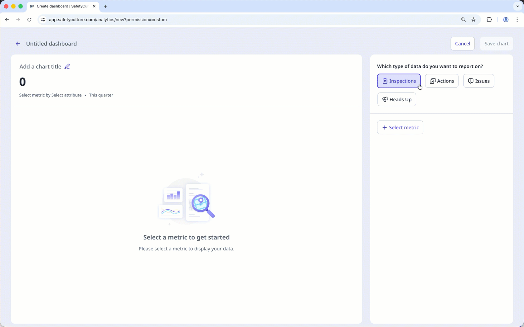 Select 'Timeline table' as the chart type