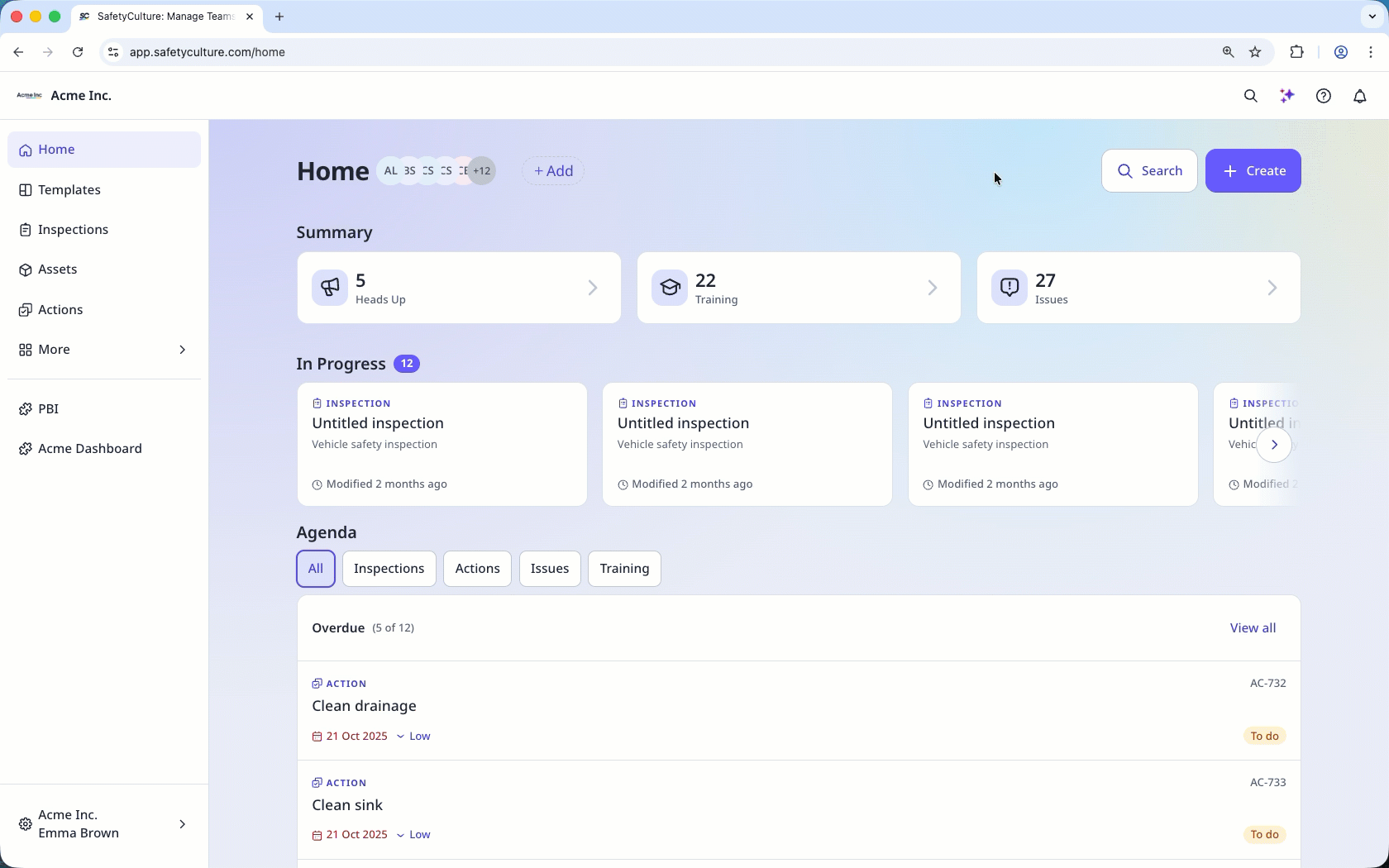 Use the Global Search to find and view an action.