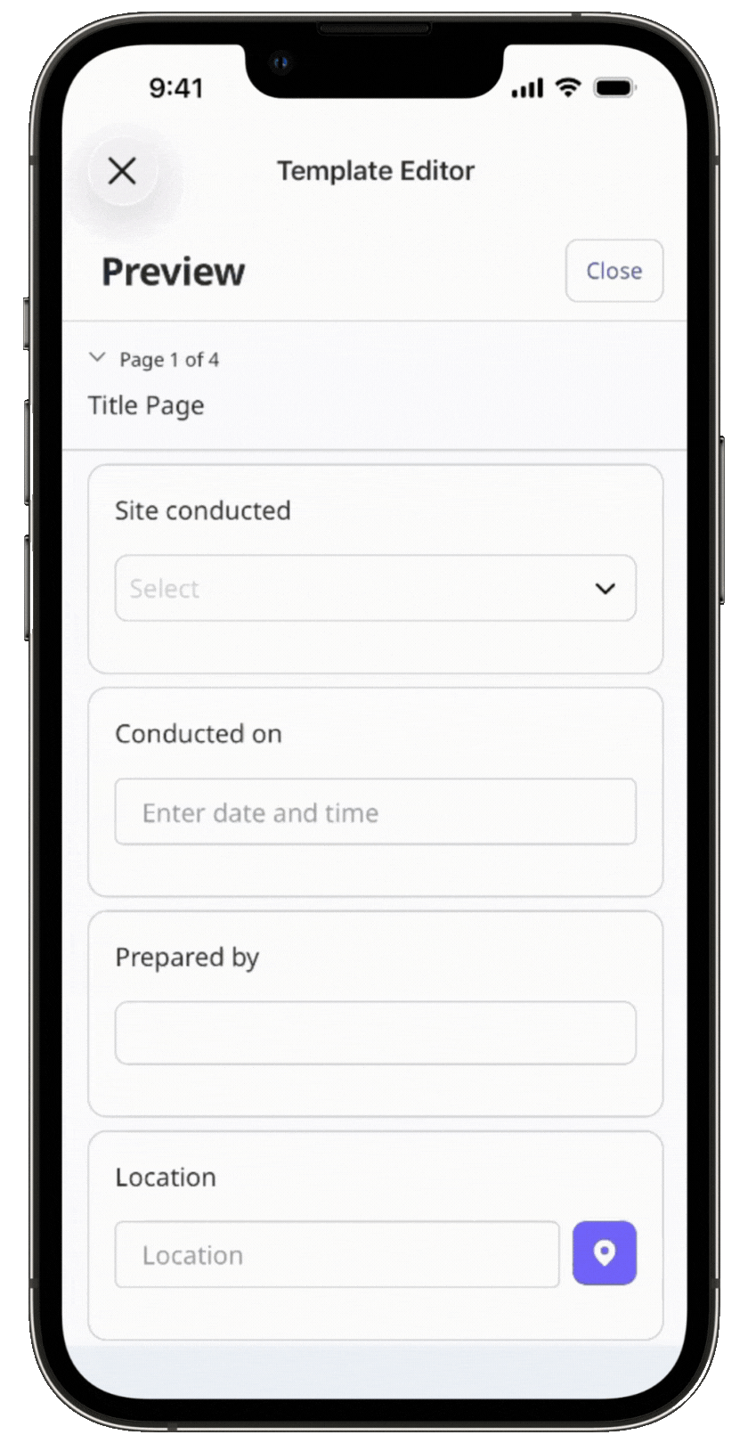 Turn note, media, and action on via the mobile app.