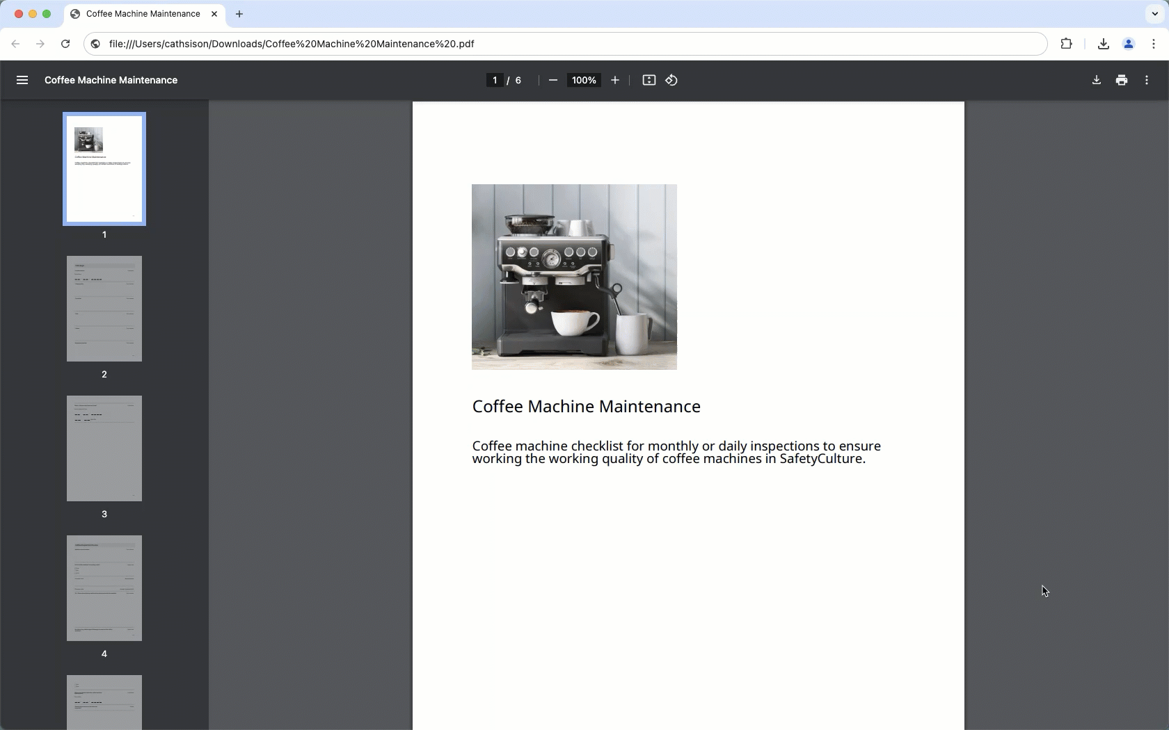 Download a copy of your template as PDF via the web app.