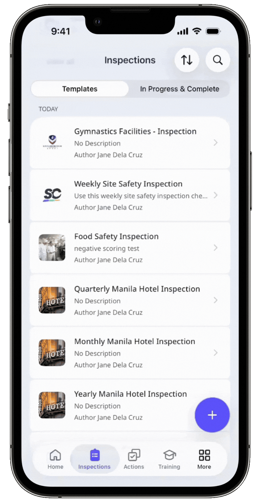 Converting a PDF into a template via the mobile app.