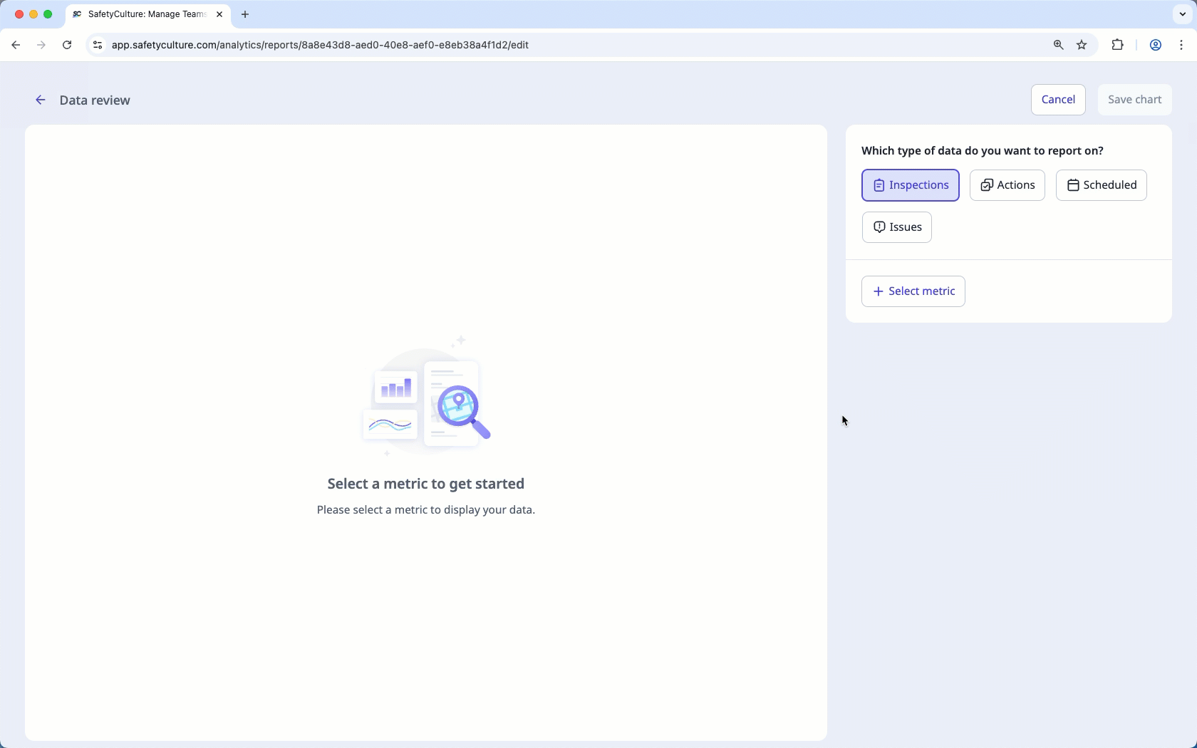 View your organization's performance by filtering with the average score metric in Analytics via the web app.