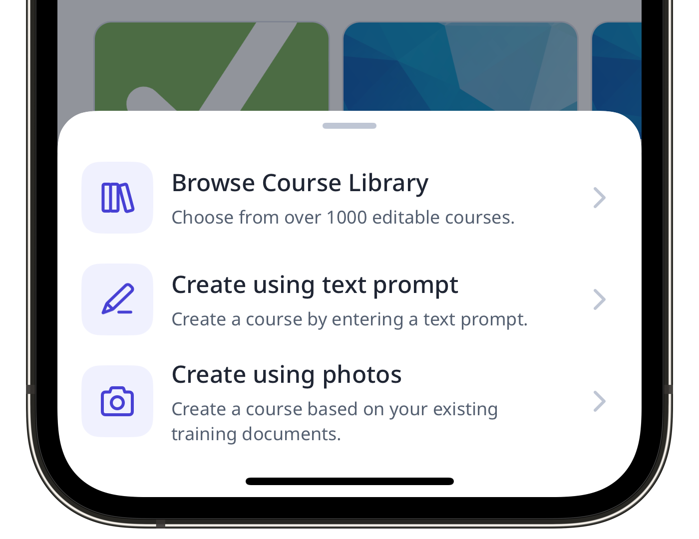 Créez une formation à partir de l'application portable.