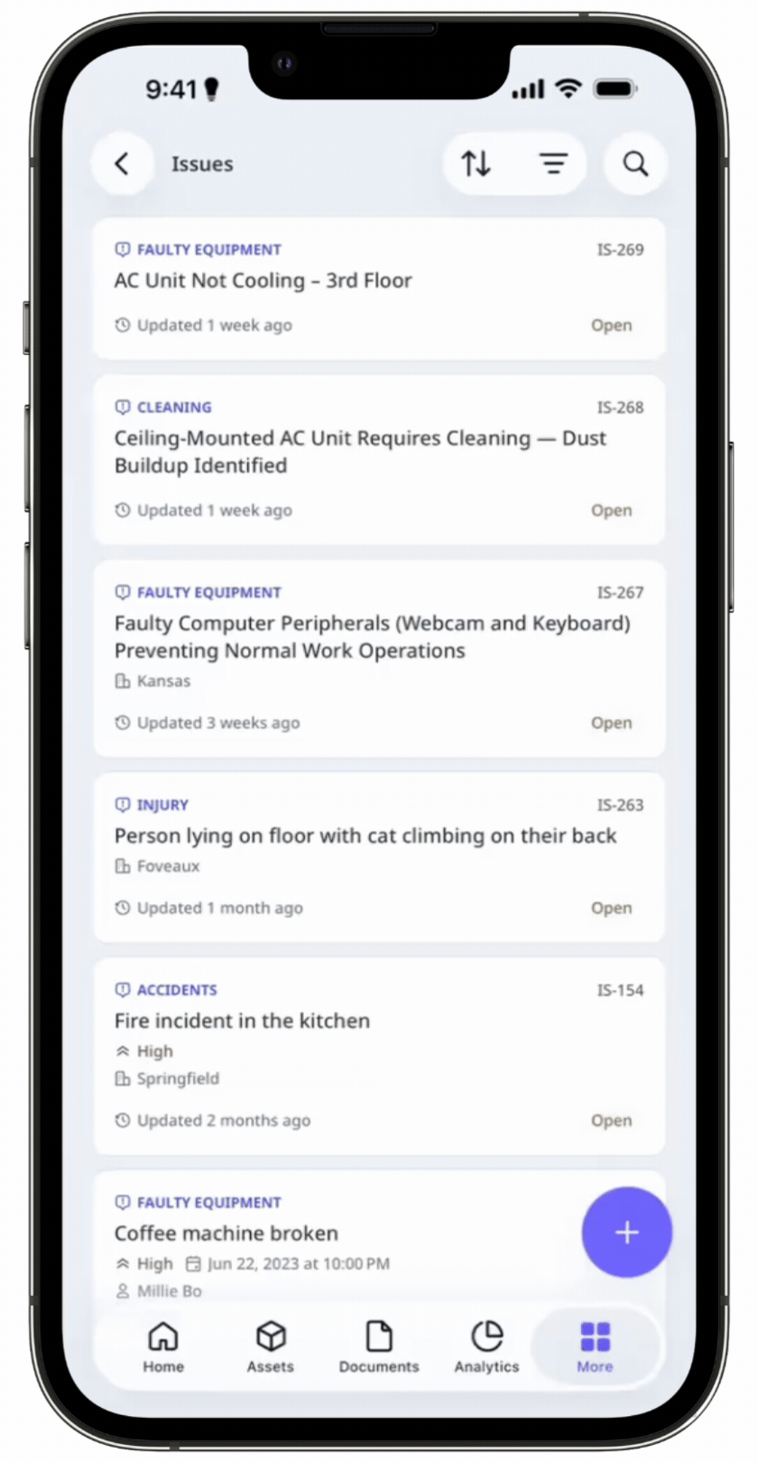 Describe the issue in the issue creation screen to report an issue with AI-generated fields.