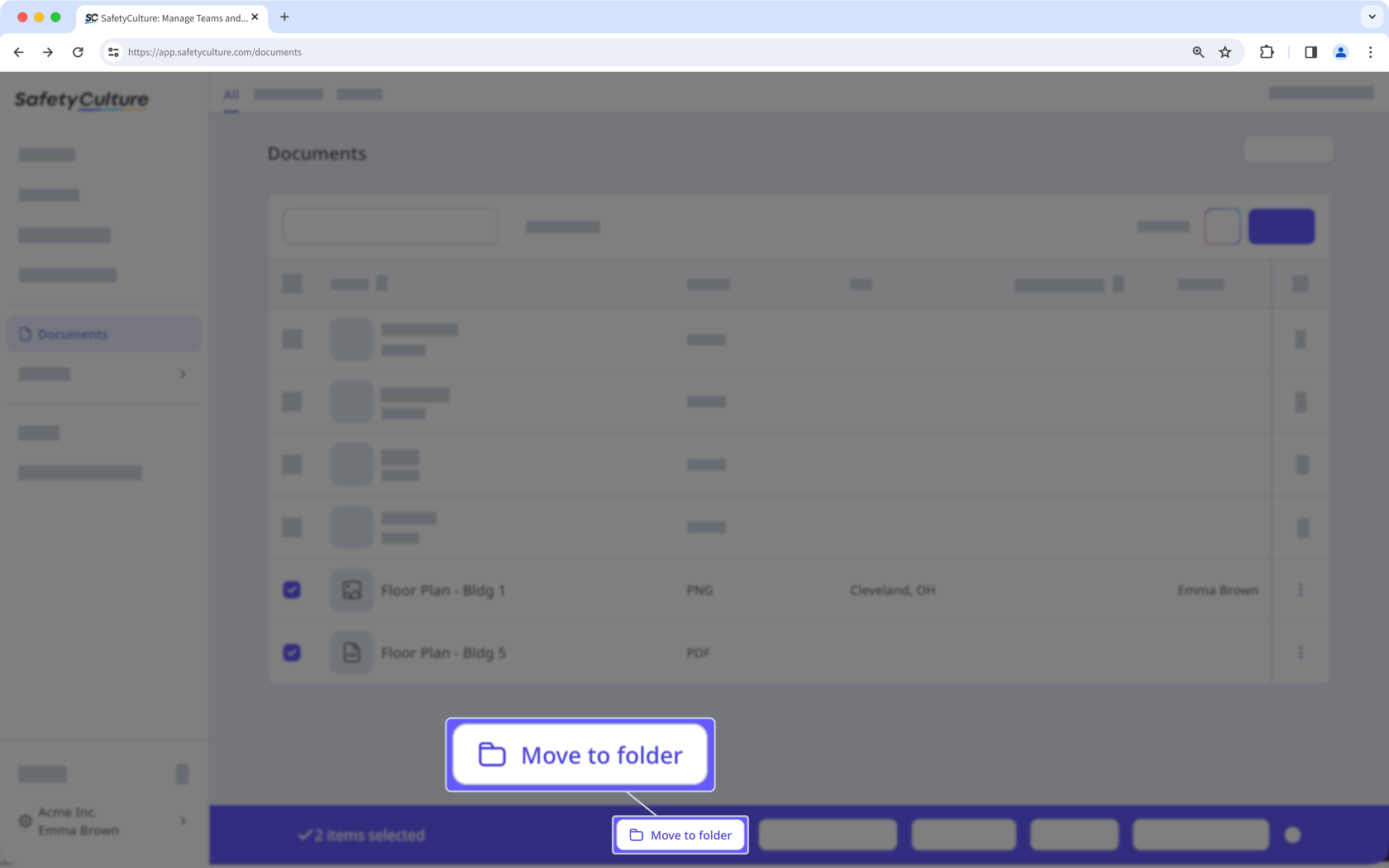 Mover archivos en masa a una carpeta a través de la aplicación web