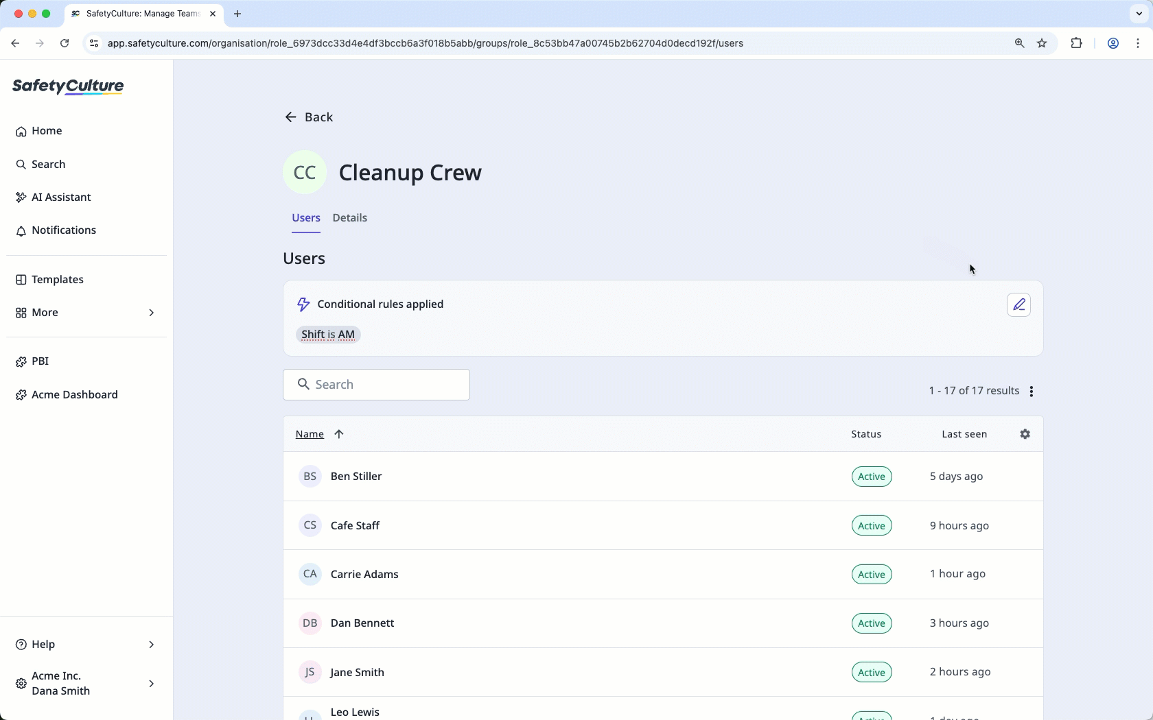 Add, edit, or delete membership rules in a group via the web app.