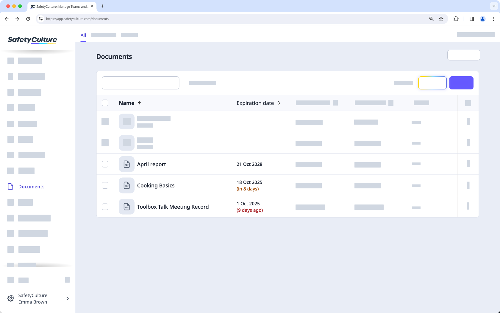 Establecer una fecha de vencimiento para archivos a través de la aplicación web.