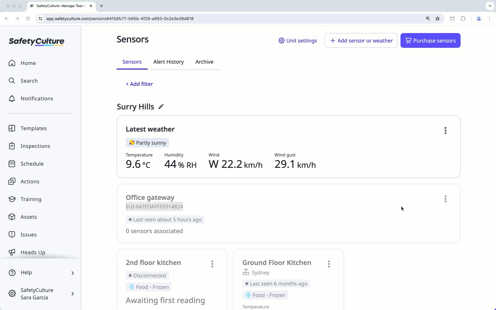 Remove a gateway via the web app.