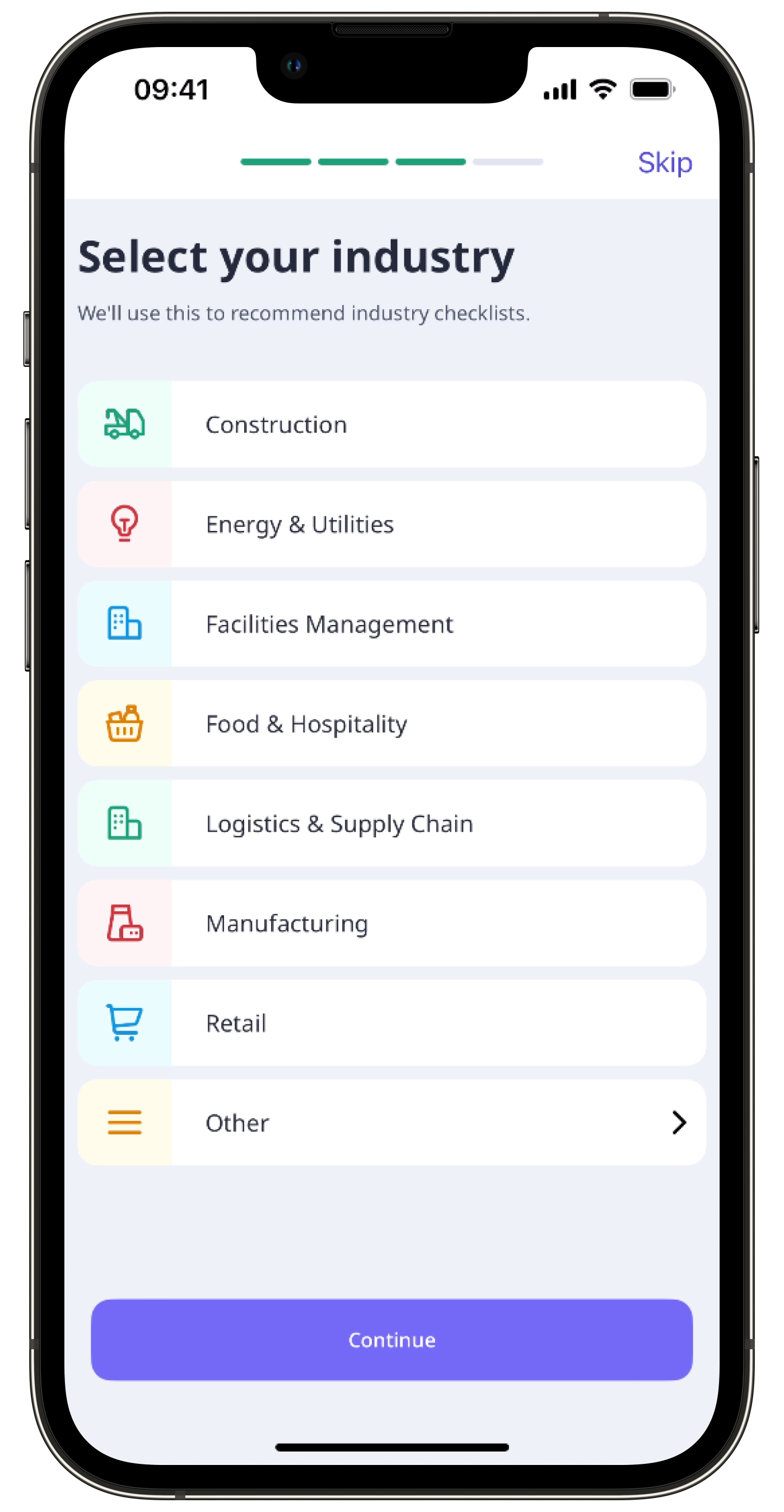 Sign up for SafetyCulture via the mobile app