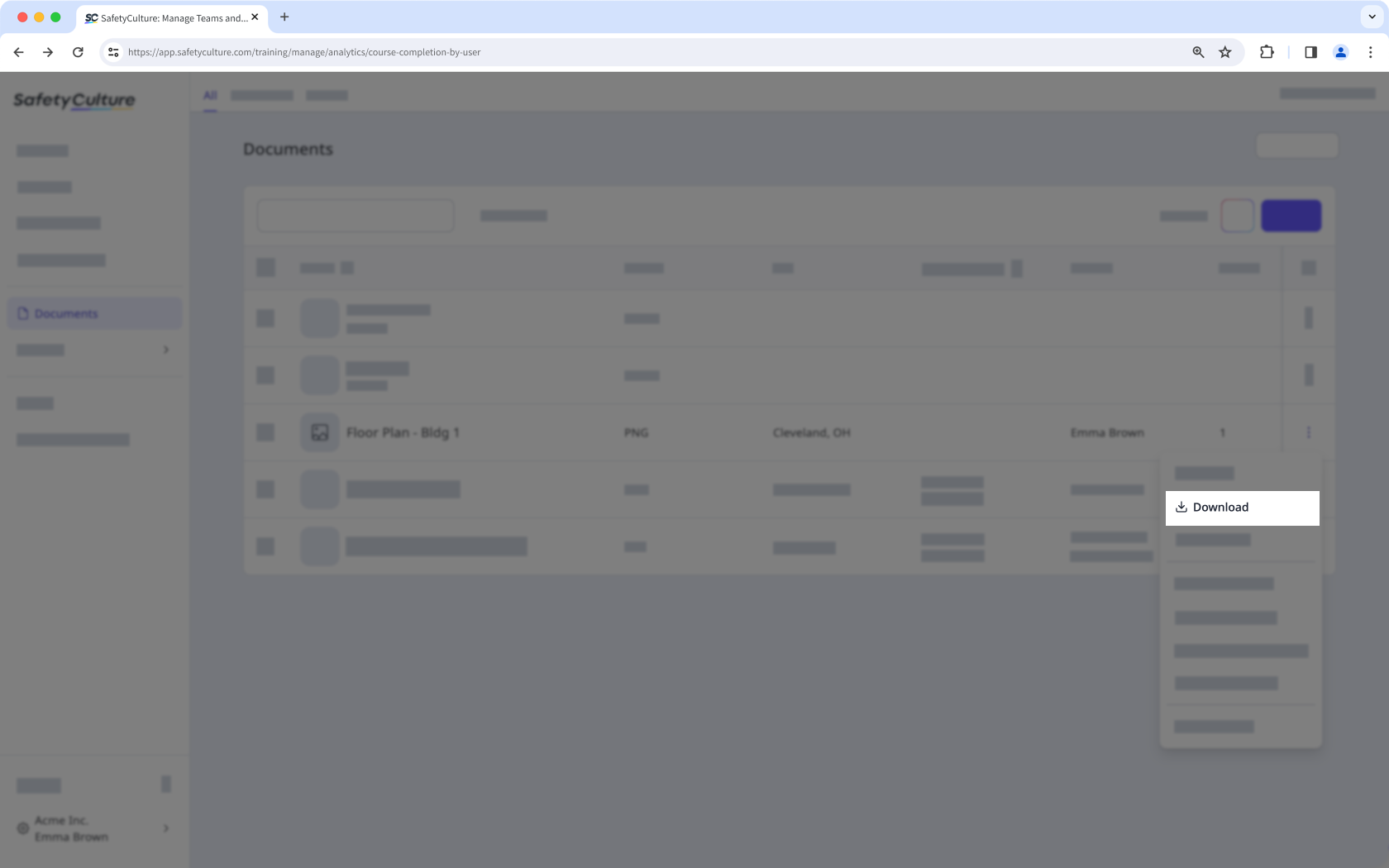Descargue un archivo a través de la aplicación web.