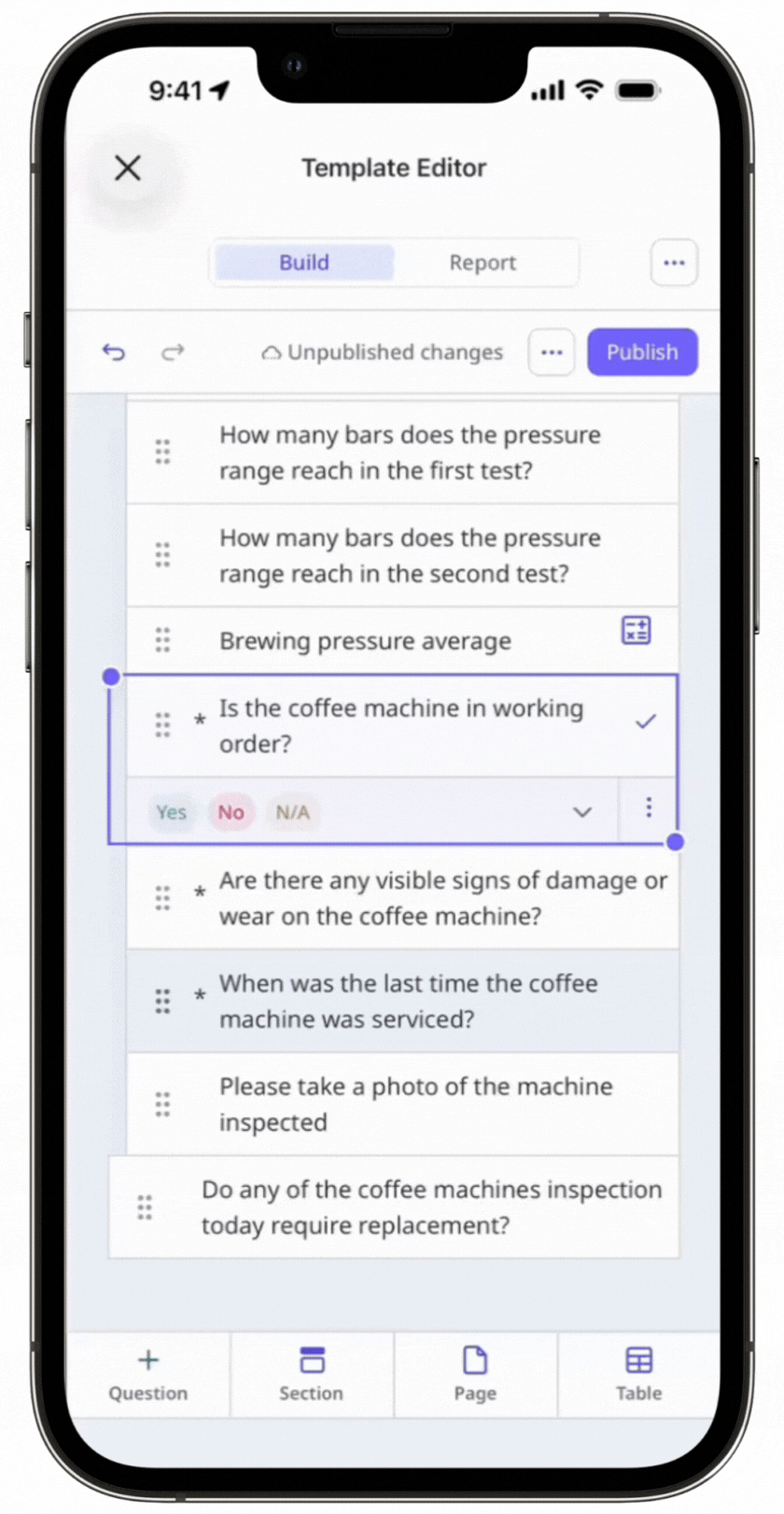 Set up flagged responses for a question via the mobile app.