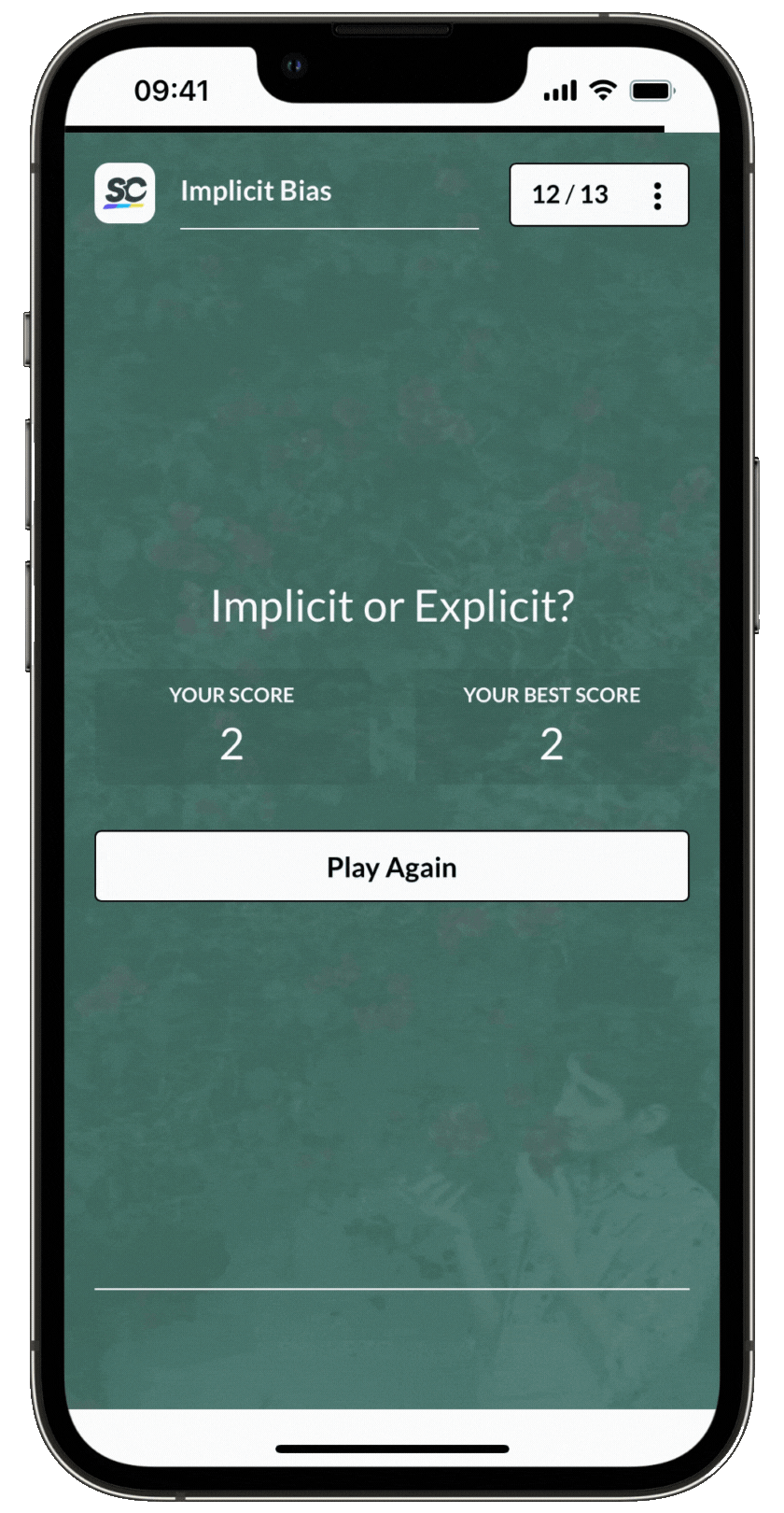 Un exemple d'acquis de formation sur l'application portable.