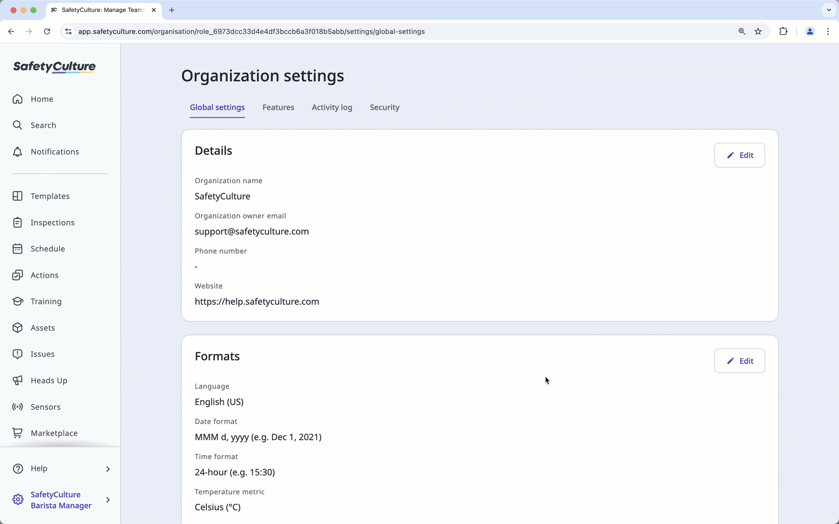 Upload your organization logo via the web app.