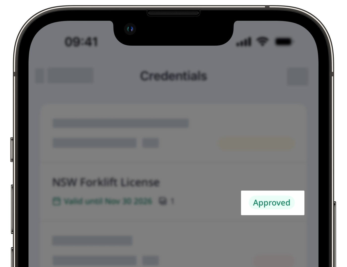 Consulter le statut d'approbation d'un titre via l'application mobile.