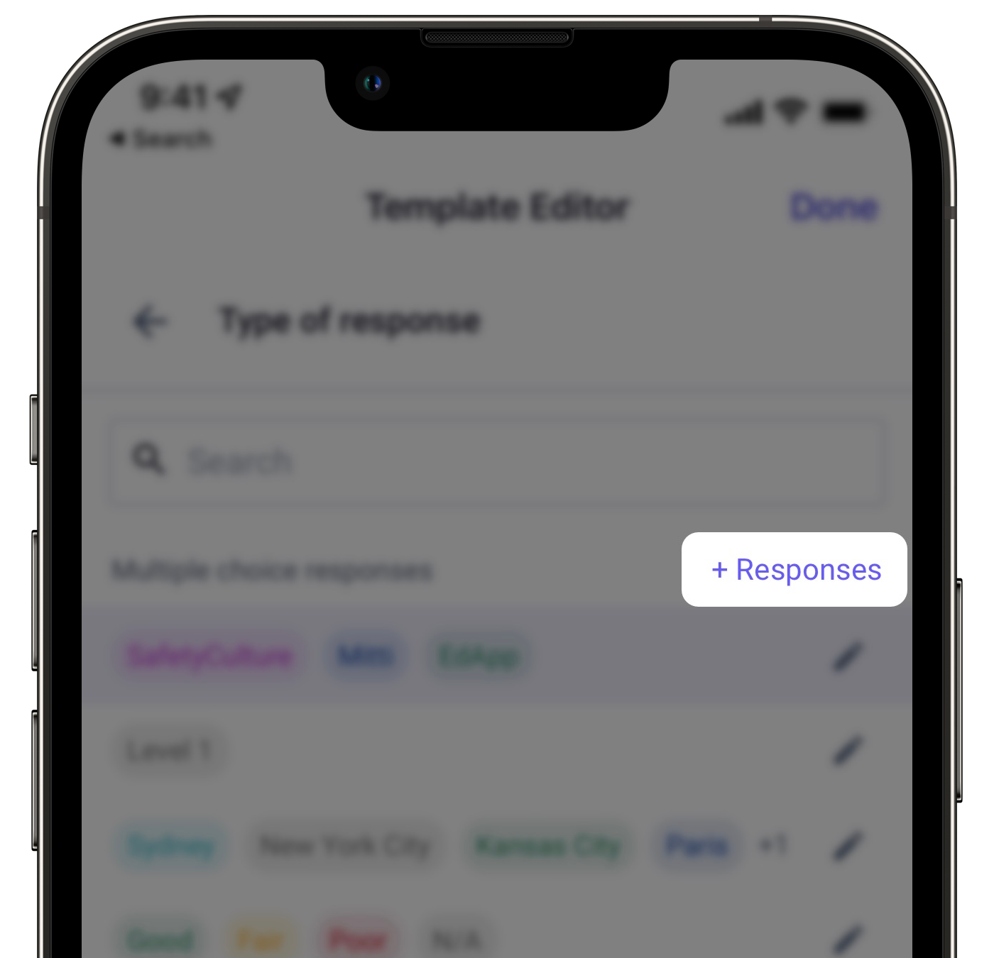 Crear un conjunto de respuestas personalizadas a través de la aplicación móvil.