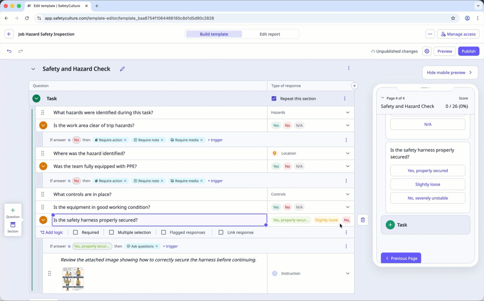Configurar la puntuación para un conjunto de respuestas personalizado a través de la aplicación web.