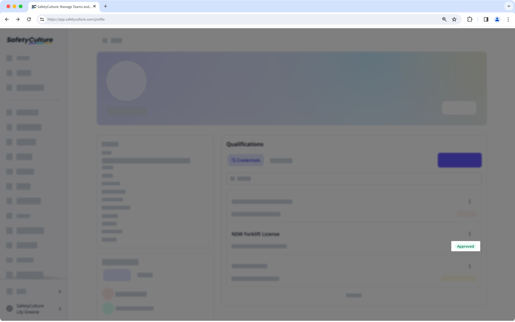 Consulter le statut d'approbation d'un titre via l'application web.