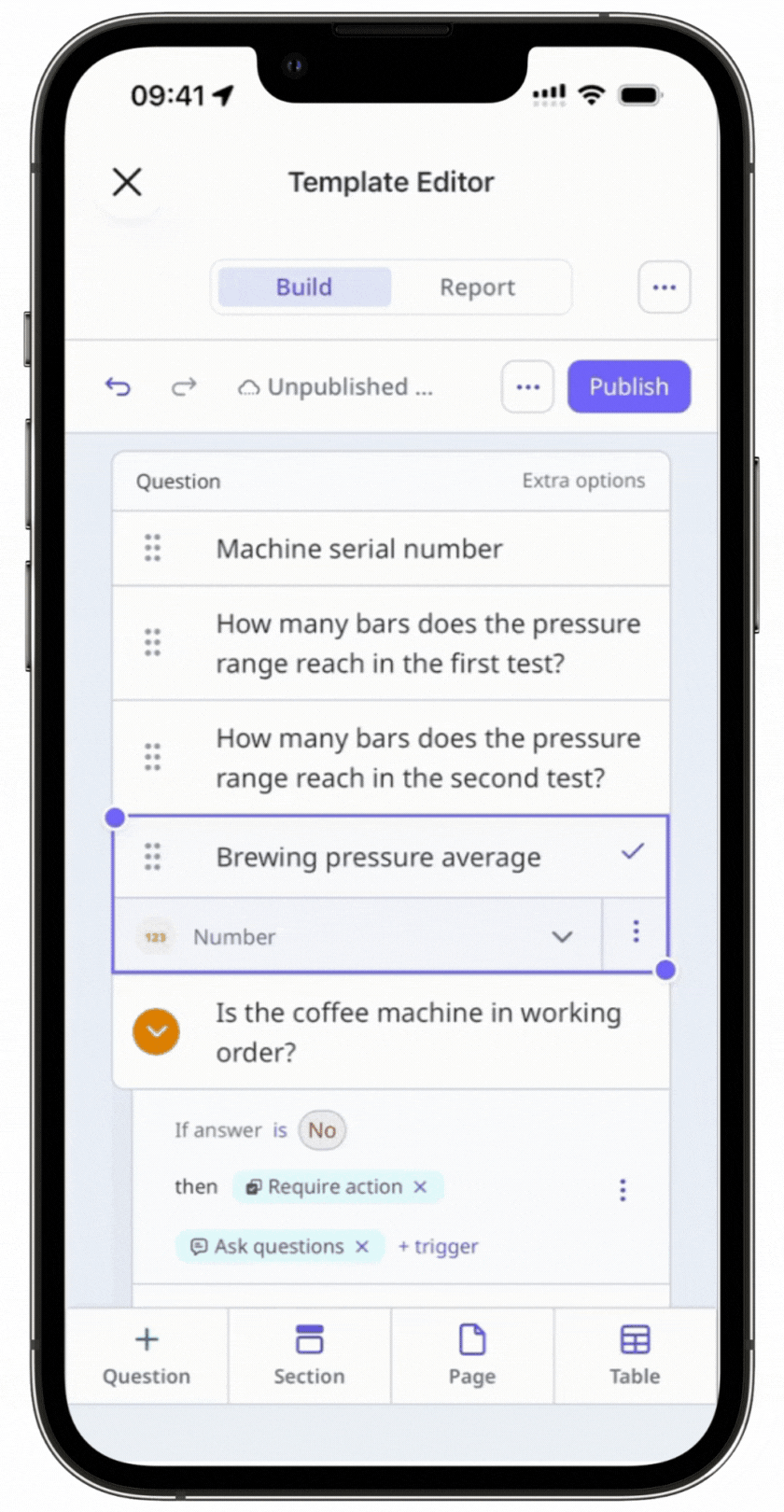 Add functions to a calculation formula via the mobile app.