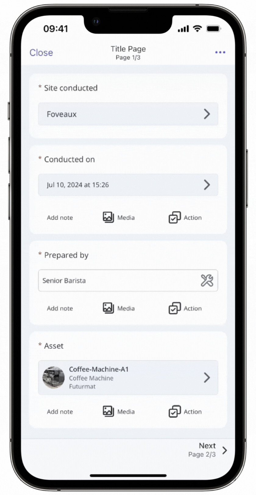 Review and approve your team's inspections via the mobile app.